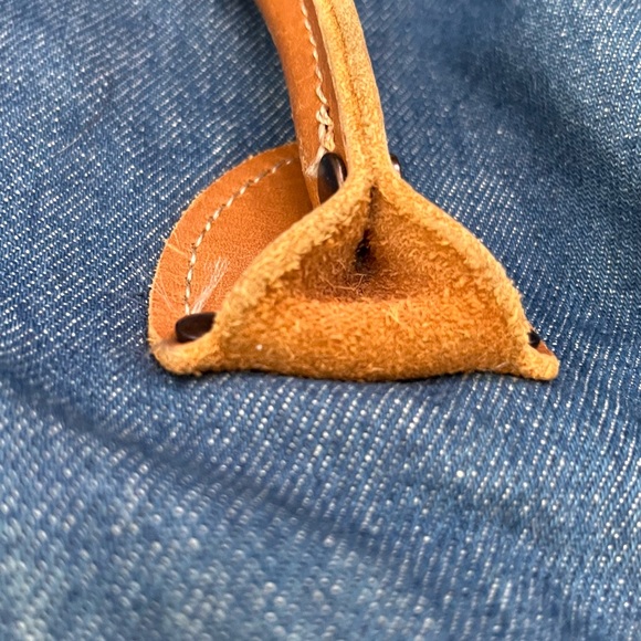 Blue Denim Doctor Satchel with Tan Leather Accents - Picture 11 of 11